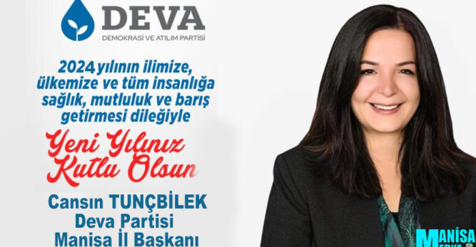 DEVA Partisi İl Başkanı Cansın Tunçbilek yeni yılı kutladı.